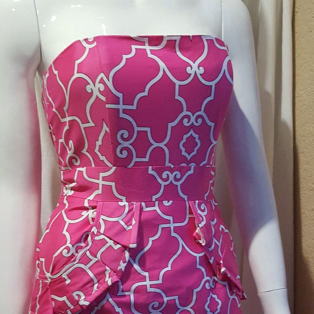 MELLY M Dress Size 0 Strapless PINK UNIQUE